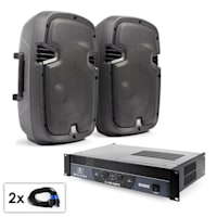 Conjunto PA "SPJ Boom 10" 2 altavoces de 25cm y amplificador 800W