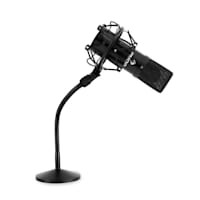 Studio Microphone Set w/ USB Mic In Black & Mic Table Stand