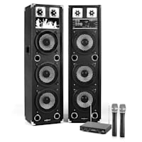 Impianto Karaoke "STAR-238A" Set Casse PA Attive | Set Microfono Wireless 2 Canali