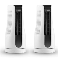 Skyscraper Office conjunto de 2 ventiladores verticais portáteis 16 W branco