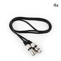 Kabel XLR komplet 4 sztuki 1,5m męski / żeński