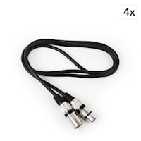 Cablu XLR, set de 4 piese, 1,5 m, feminin-masculin