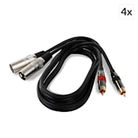 Connection Cable 4-pc Set 1.5m 2 x XLR to RCA