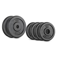 IPB 15 kg Set Barbell Weights Set 4 x 1.25 kg + 2 x 5 kg 30 mm