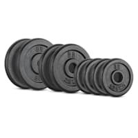 IPB 20 kg Set de disques pour haltères 4 x 1,25 kg + 2 x 2,5 kg +