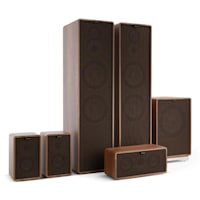 Retrospective 1977 MKII 5.1 Sound System Walnut incl. Cover Black-Brown