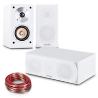 Linie-501 Speaker set 2 x Shelf Speakers| Centre | 10 M Cable White