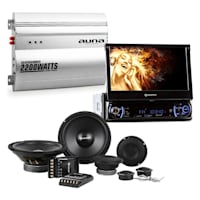 MVD-240 Set Hi-Fi P/ Automóveis Autorrádio 7" Coluna Amplificador 2 Canais