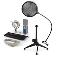 MIC-900BL V2, USB mikrofonní sada, kondenzátorový mikrofon + pop-filter + stolní stativ