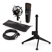 Auna MIC-920B USB microfoonset V1 - zwarte grootmembraanmicrofoon & tafelstatief