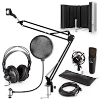 MIC-920B, USB микрофонен комплект V5, слишалки, микрофон, микрофонено рамо, параван