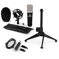 CM003 Set V1 Microphone à condensateur + pied + convertisseur USB