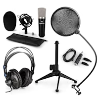 CM003 Set V2 Micro à condensateur + Convertisseur USB + Casque + Pied