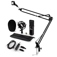 CM001B Microphone Set V3 Condenser Microphone Arm USB-Adapter Microphone Arm black