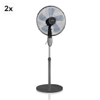 Summerjam, 2 x stojanový ventilátor, sada dvou ventilátorů, 50 W, 3 stupně,šedá barva