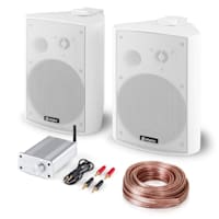 Set PA HiFi "Bluetooth Play WH" Juego de altavoces Mini amplificador Bluetooth Cable