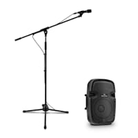 PW-2110 Active PA Set di Altoparlanti Attivi con Microfono 400W nero