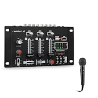 DJ-21 BT DJ-Mixer mixerbord set Bluetooth USB mikrofon svart