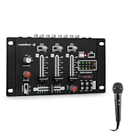 DJ-21 BT, mixážní pult, bluetooth, USB, mikrofon, černý