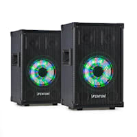 TL8LED Set 2x Casse Passive a 3 Vie LED RGB-LED Woofer da 8" 400W