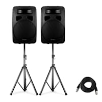 SP1500A Active Speaker Set Including 2 Speaker Stands XLR Cable