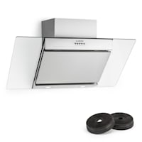 Zola Cooker Extractor Hood Recirculation Set 90cm 635m³ / h Activated Carbon Filter Silver