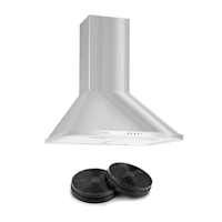 Karajan 60 Hotte aspirante + 2 fitres recyclage d'air 536m³/h inox