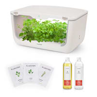 GrowIt Farm Kit de Iniciação II 28 Plantas 48W 8 L Sementes Europeias Solução Nutritiva