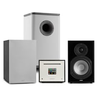 Unison Reference 802 Edition, zestaw stereo, wzmacniacz, UniSub, głośniki, czarny/szary