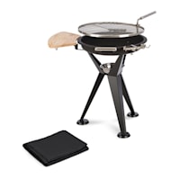 Caruso Fire Bowl Ø58cm | Ø55cm Grill Weather Protection Cover Steel Black