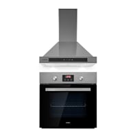 Kalahari Zelda Built-In Set Oven + Cooker Hood 68Ltr Stainless Steel