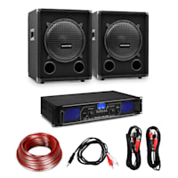 HiFi Amplifier & Speaker Set | Amplifier 2x350W / 2 x Speaker 10" 400W RMS