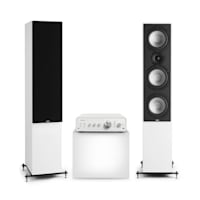 Drive 801 Stereo Set Stereo Amplifier + Tower Speakers White / Black