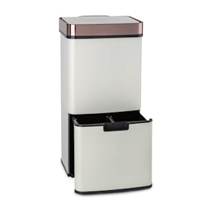 Klarstein Touchless Black Stainless Steel Cubo de basura con sensor de 72 L  Negro