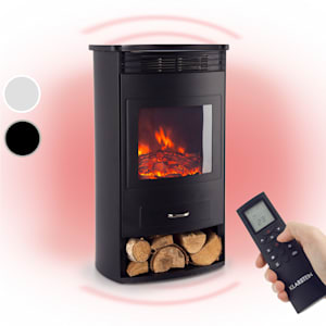 Cheminée électrique de type poêle à effet de flamme 750W / 1500W, 410 x 460  x 355 mm