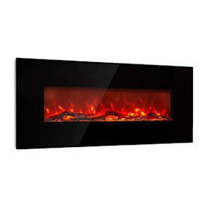 Klarstein Brixen Cheminée électrique effet flammes 3D - chauffage réglable  900W / 1800W - noir