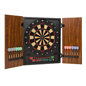 Klarfit Dartmaster 180 Freccette Tiro a Segno Elettronico Marrone