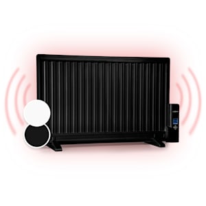oneConcept Wallander Oil Radiator 800W Thermostat Oil Heater Ultra Flat Black