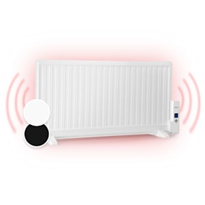oneConcept Wallander Oil Radiator 1000W Thermostat Oil Heater Ultra Flat White
