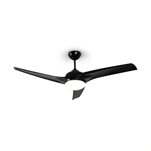 Figo 132 cm 55 W Ventilatore da soffitto con luce Nero - 10033505