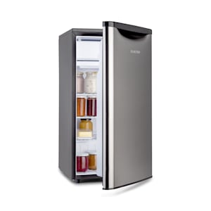 Réfrigérateur Yummy | Mini-réfrigérateur | Capacité de 90 litres |  Compartiment congélation : 8 litres | Réfrigérateur : 82 litres | ECC F |  Réfrigérant : R600a | 42 dB | 3 étagères grillagées | Fonction de dégivrage semi-automatique |  égouttoir inclus