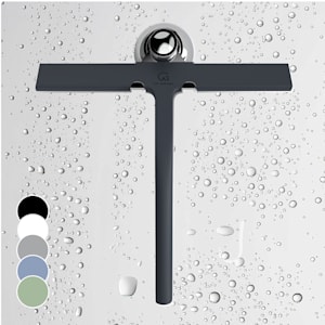 Blaze Shower Squeegee Window Squeegee Bathroom Squeegee Glass Squeegee Wiper | 23 cm | with 3 holders | silicone | stainless steel core | ergonomic | non-slip | modern design