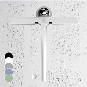 Blaze Shower Squeegee Window Squeegee Bathroom Squeegee Glass Squeegee Wiper | 23 cm | with 3 holders | silicone | stainless steel core | ergonomic | non-slip | modern design