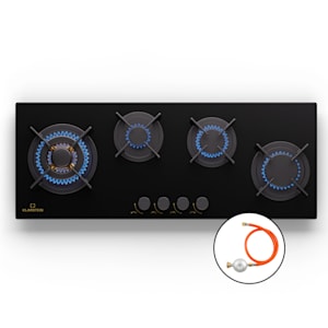 Goldflame 90cm Fornello a gas 4 Fuochi Nero - 10045629