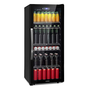 Beersafe 7XL Refrigerator Beverages refrigerator | volume: 242 litres | 5 metal shelves | degree-adjustable interior temperature from 1 to 20 °C | double-insulated glass door | free-standing | LED | stainless steel front