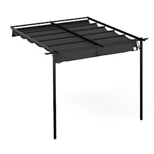 Blumfeldt Pantheon Wall - Pergola, 3x3m, fissaggio alla parete, resistente alle intemperie, acciaio verniciato a polveri