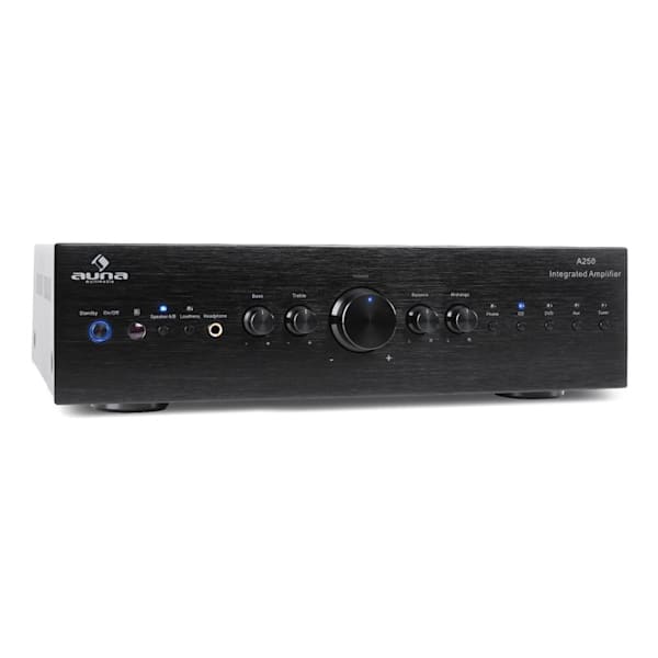 CD708 stereo erősítő, AUX phono, fekete, 600 W