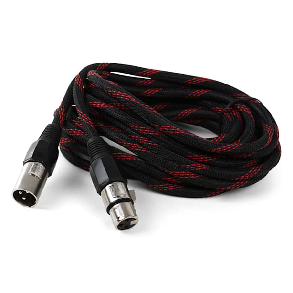 XLR-KABEL, CRNO-CRVENI, TEKSTIL, 6 M - 10010712