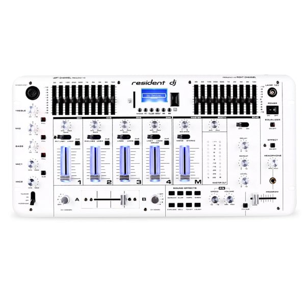 Kemistry 3 WH, 4 csatornás DJ keverőpult, bluetooth, USB, SD, phono, fehér - 10021734