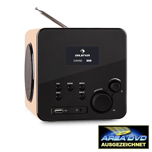 Radio Gaga radio internet reproductor multimedia wifi dab+ usb marrón claro - 10022778